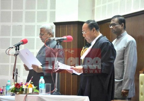 Vaiphei sworn as Chief Justice of Tripura High Court Vaiphei sworn as Chief Justice of Tripura High Court